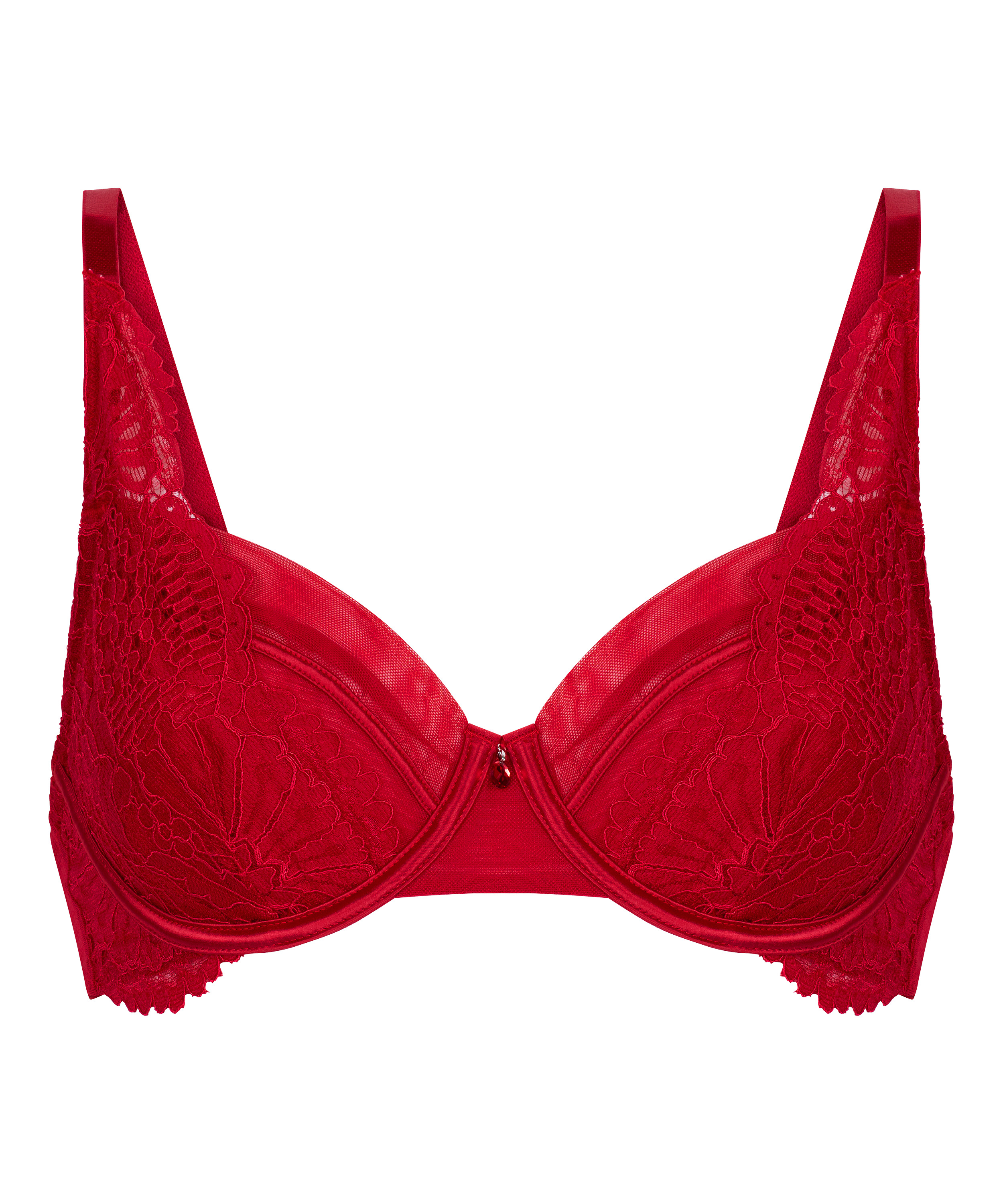 Whitney Non-Padded Underwired Bra, Red, main