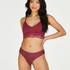 Invisible thong Stripe mesh, Red