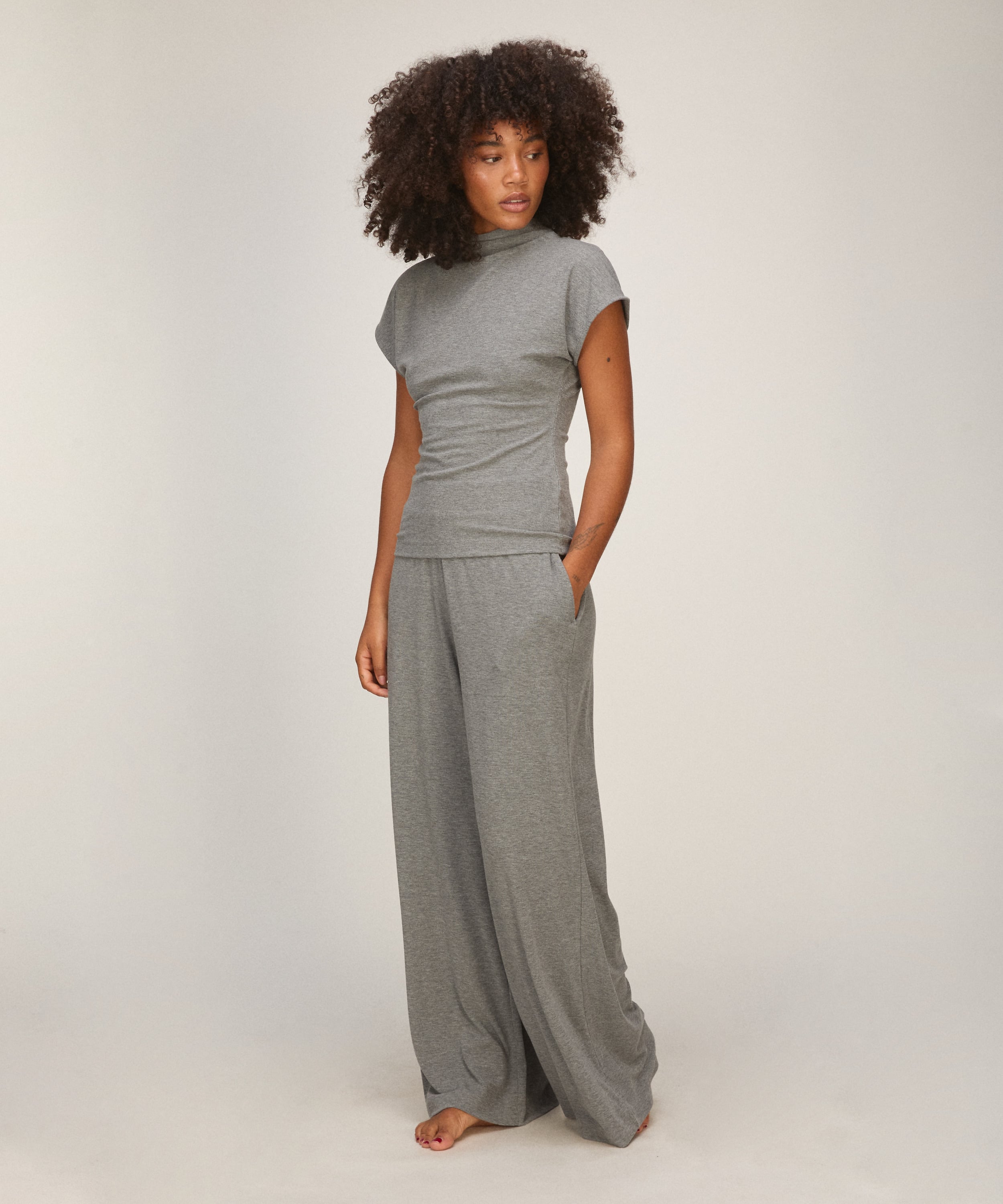 Top Mockneck, Gray, main