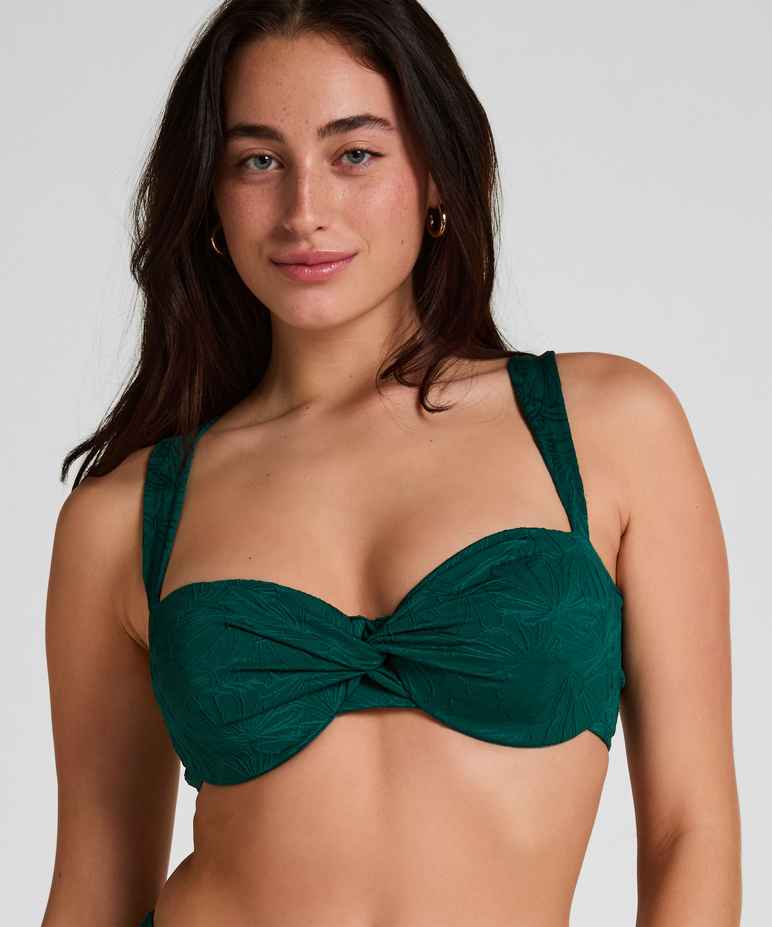 Azua Non-Padded Underwired Bikini Top, Green