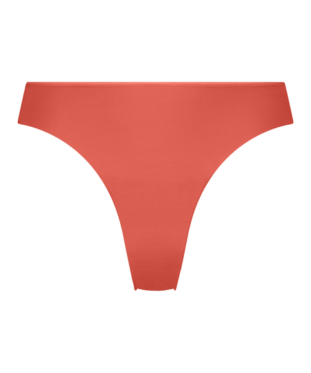Lace Back Invisible Thong, Red