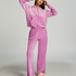 Velours Pyjama Pants, Pink