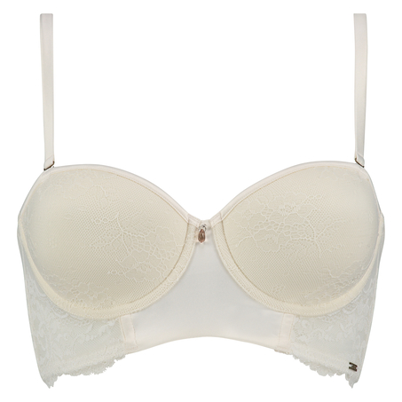 Padded longline underwired bra Rose, White