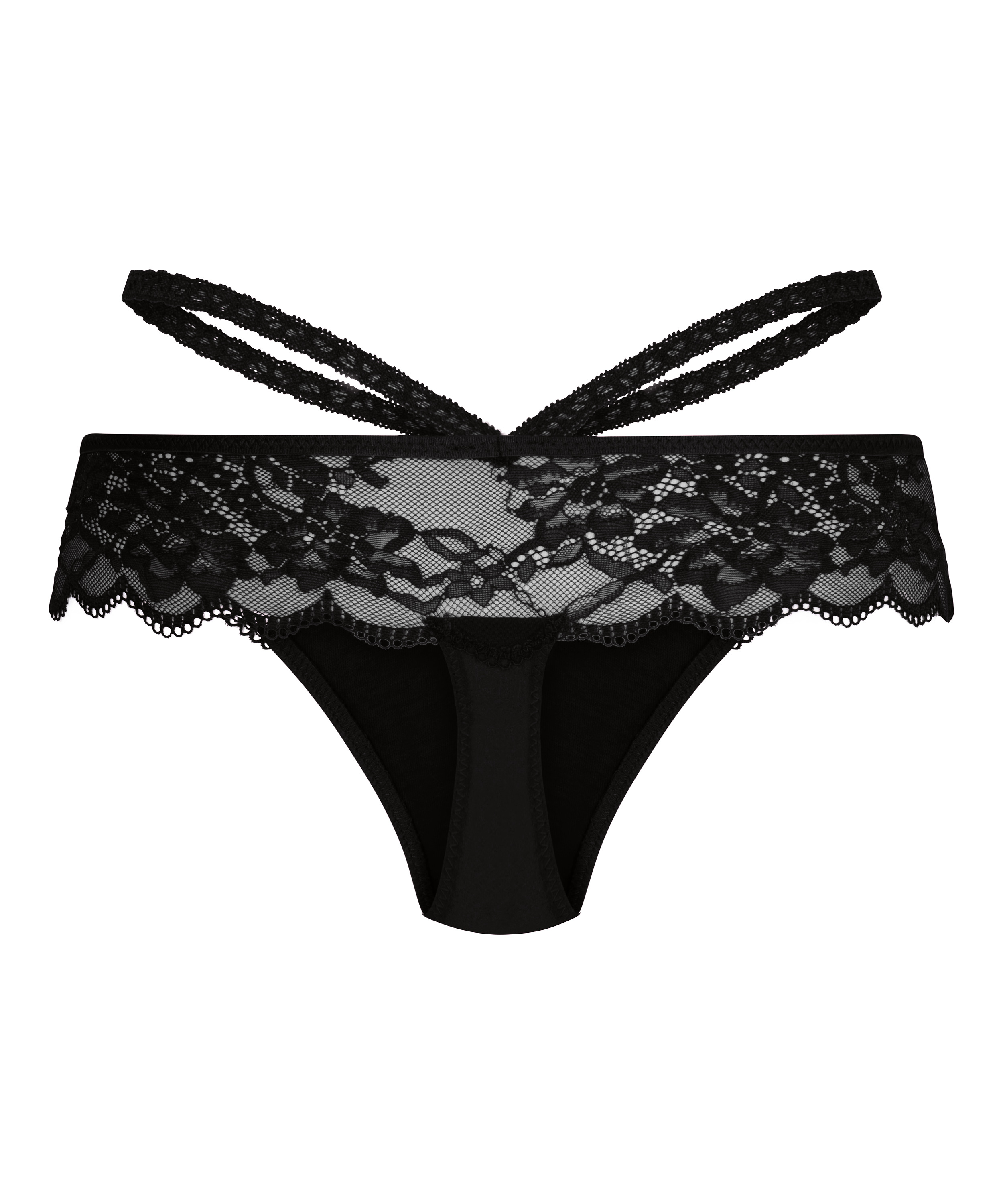 Amanda Boxer String R, Black, main