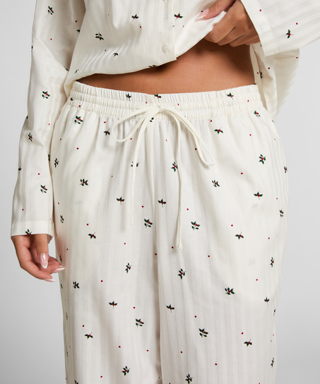 Pyjama Pant Mistletoe, White