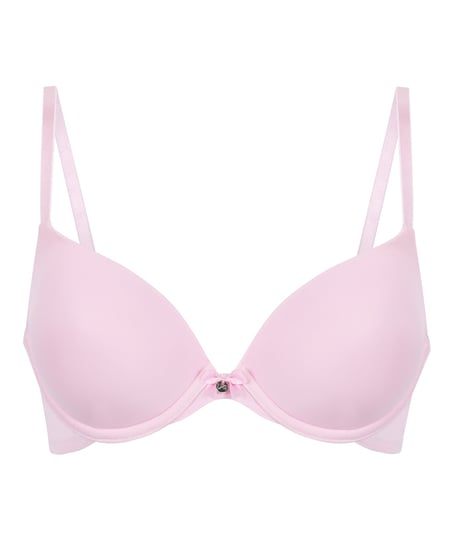 Plunge Padded Underwired Bra, Pink