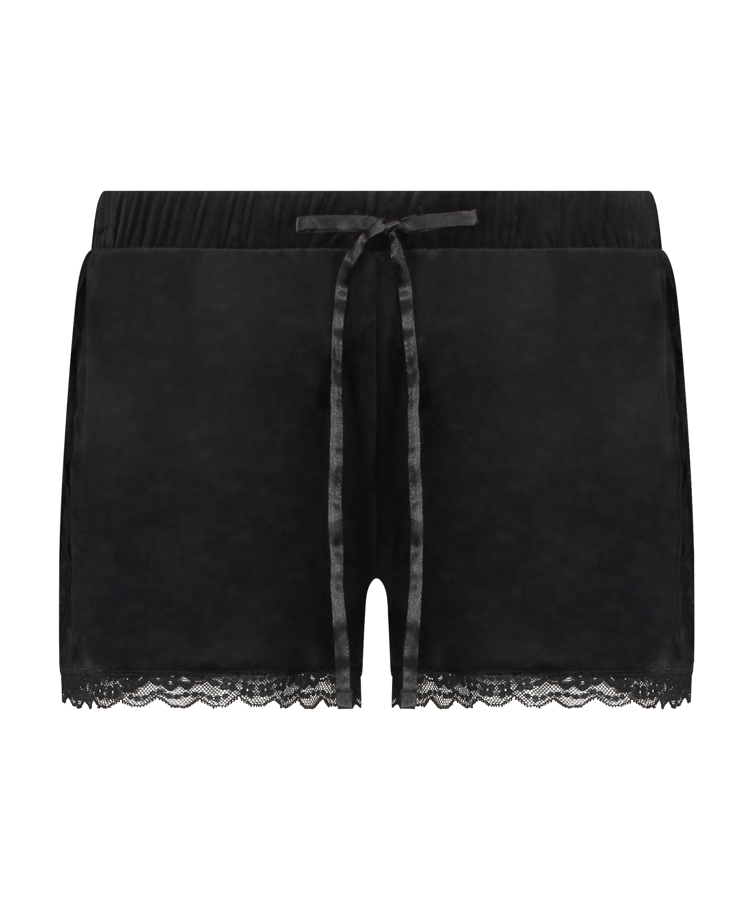 Velvet Lace Shorts, Black, main