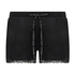 Velvet Lace Shorts, Black