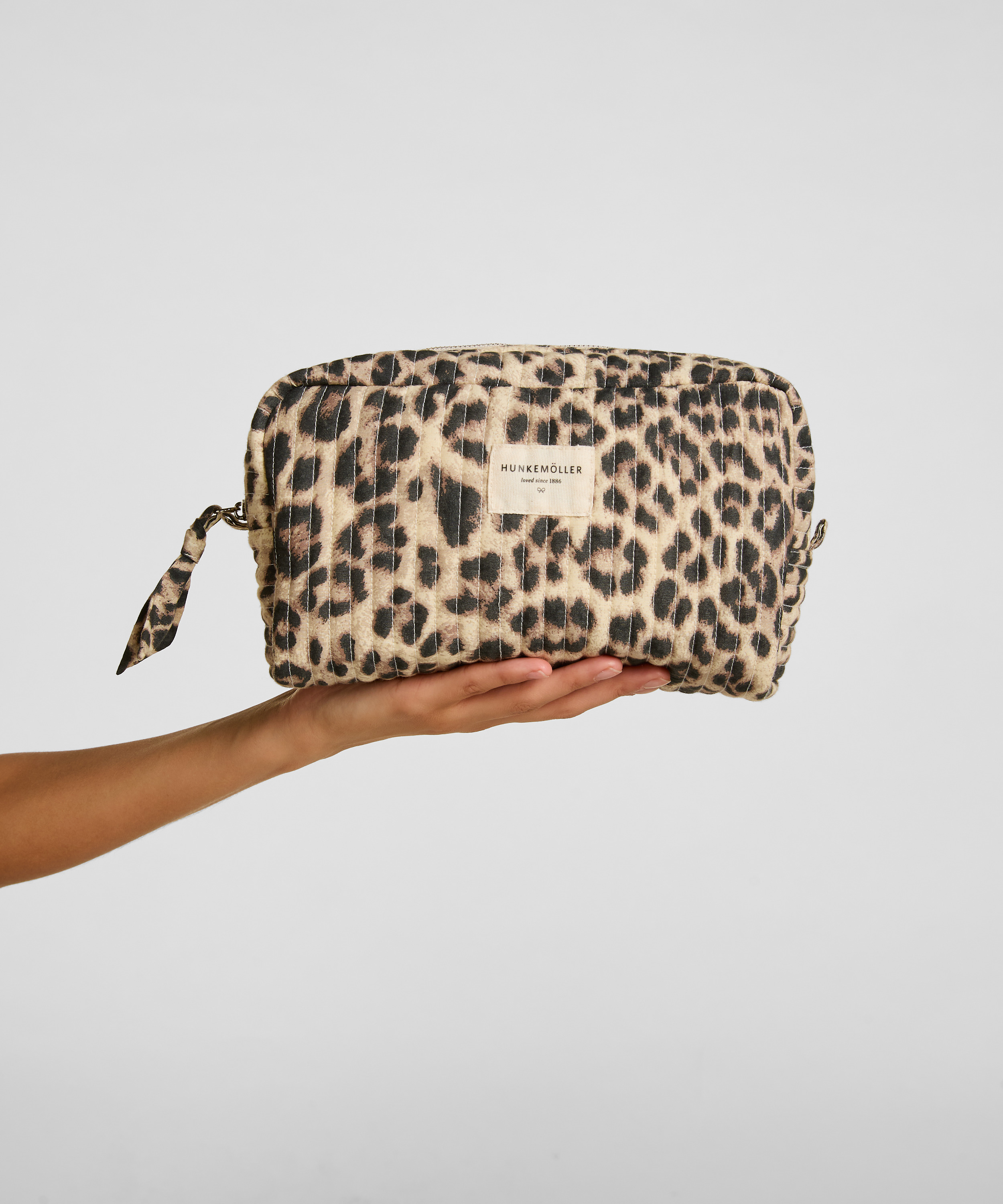 Make-Up Bag Big Leopard, Beige, main