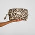 Make-Up Bag Big Leopard, Beige
