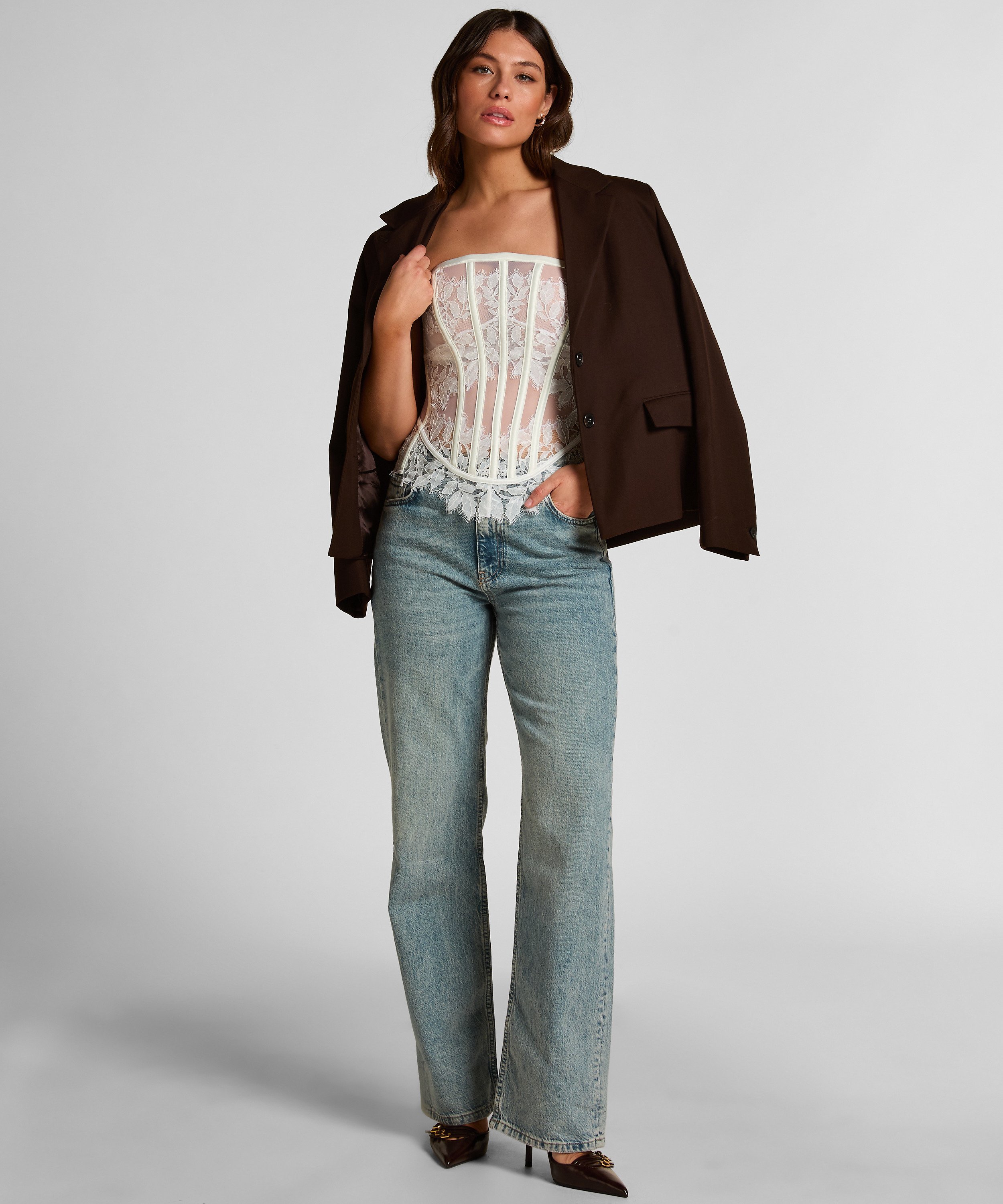 Chalice Corset, White, main