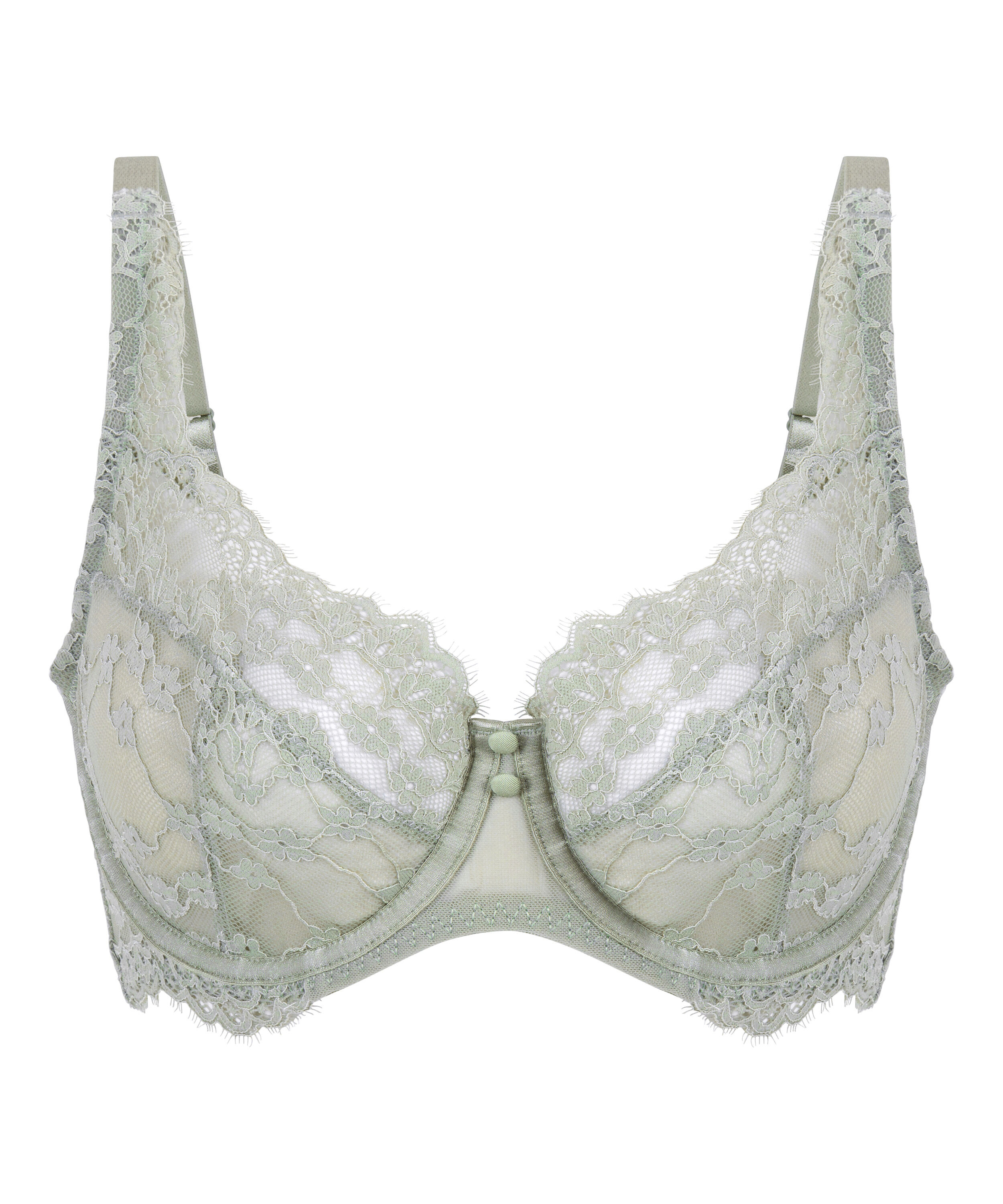 Daisy Non-Padded Underwired Bra, Green