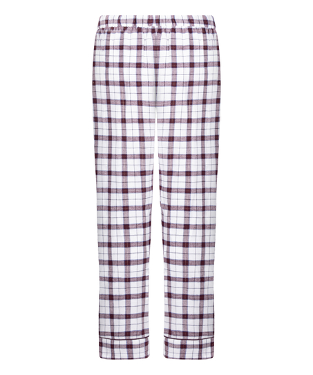 Flannel Pyjama Pants, White