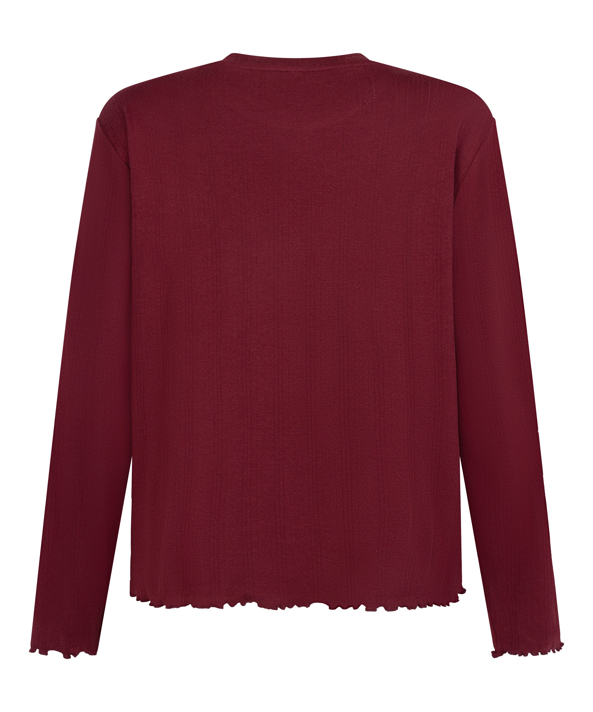 Pyjama Top Loose Pointelle, Red, main