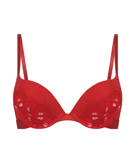 Violet Underwired Maximizer Bra, Red