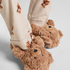 Slippers Teddy Bear, Beige