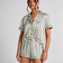 Satin Pyjama Set, Green