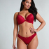 Marine Padded Push-Up Underwired Bra, Red