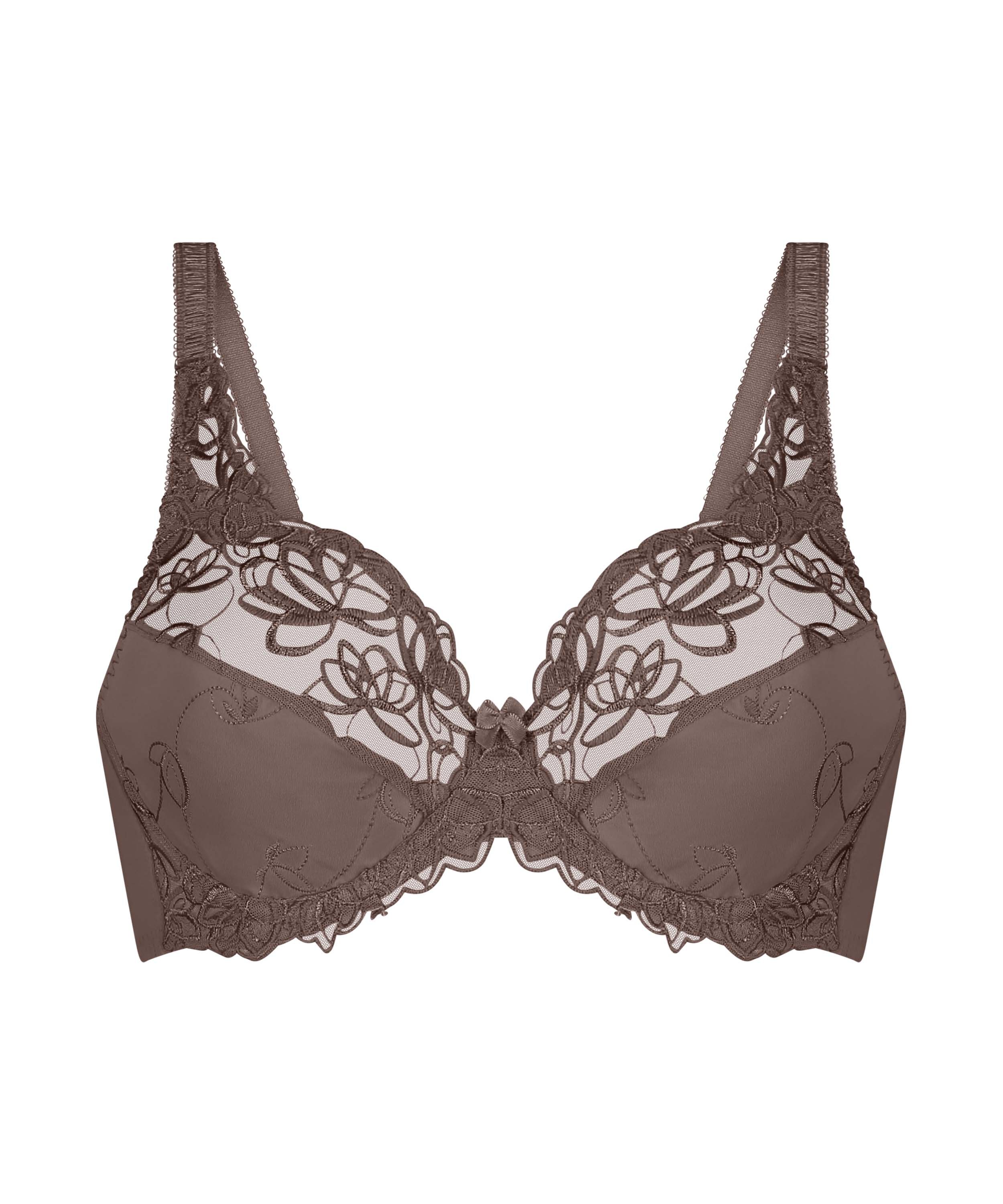 Diva Non-Padded Underwired Bra, Brown, main