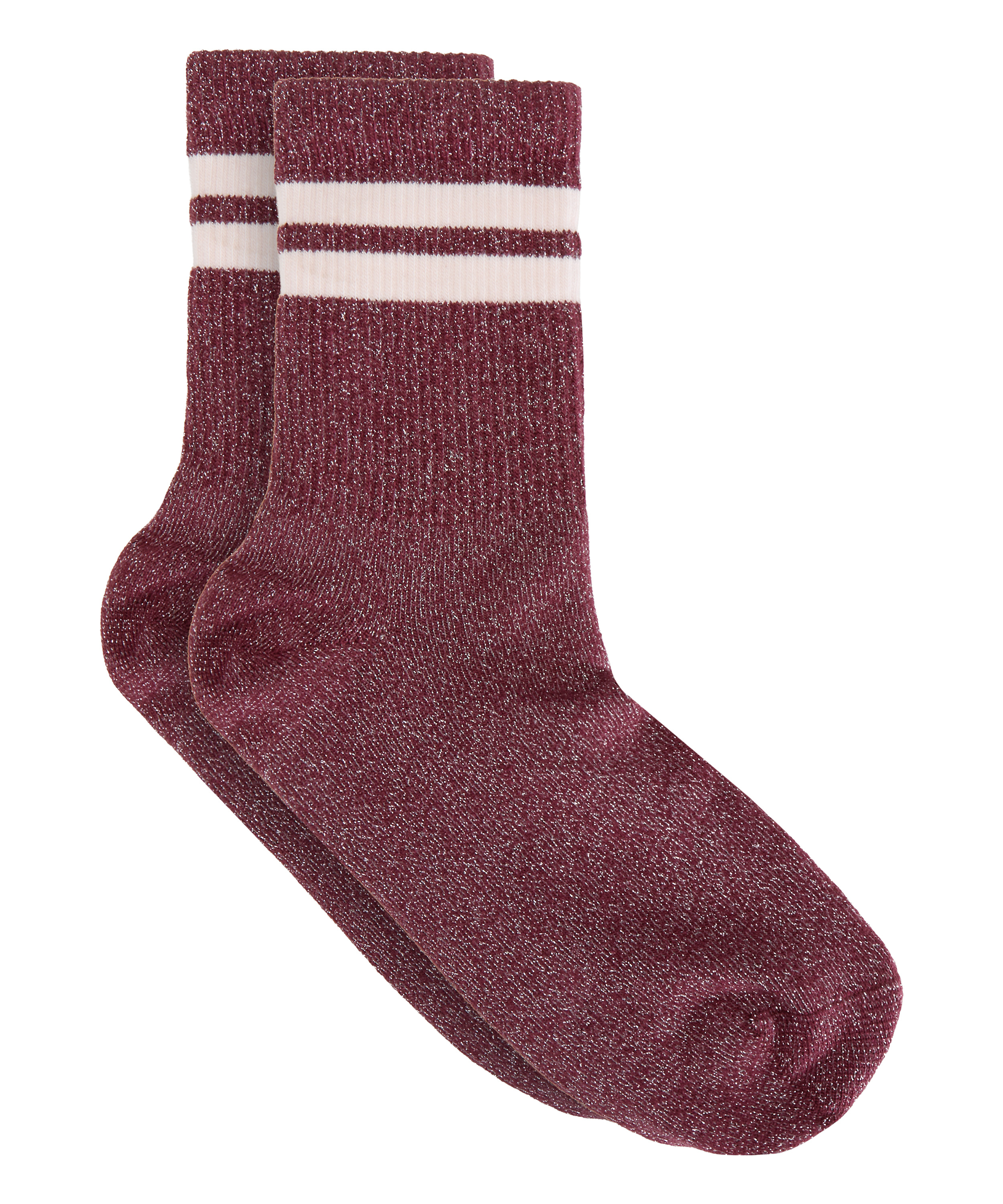 Socks Lurex Stripe, Purple, main