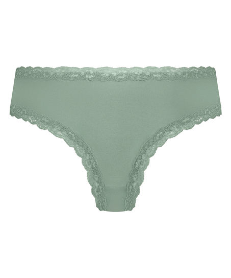 V-shaped Brazilian knickers mesh, Green
