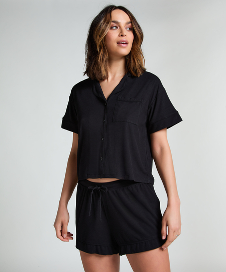 Short Jersey Rib Essential, Black