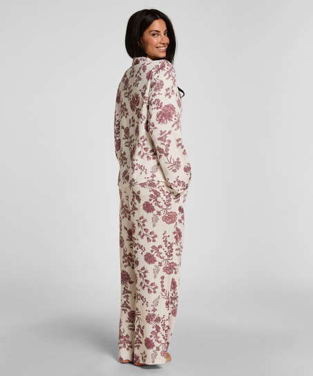 Pants Woven Print, Beige