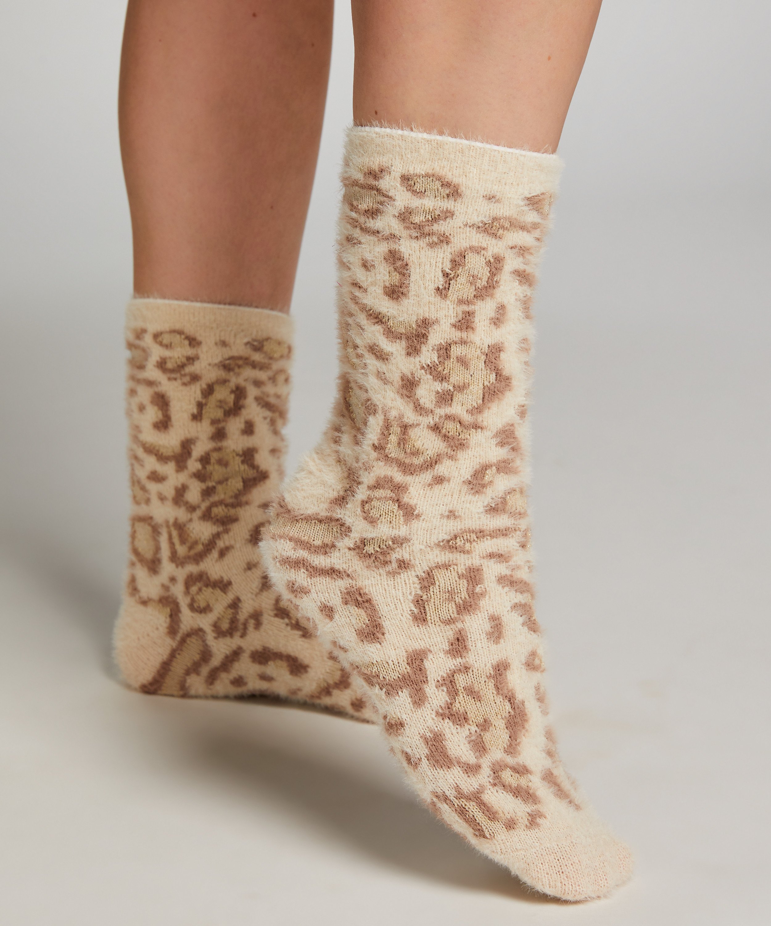 Fluffy Socks, Beige, main