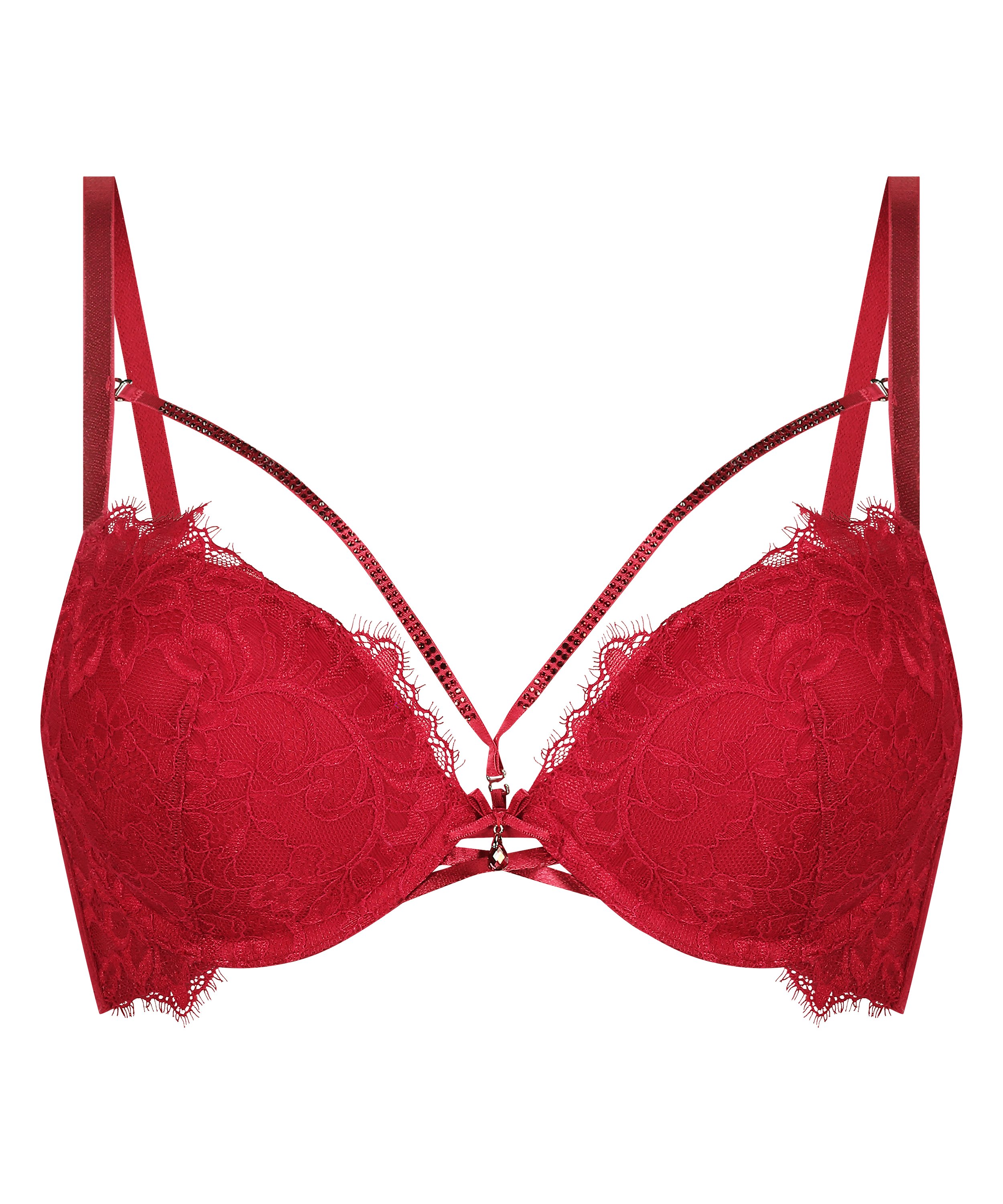 Charlotta Padded Underwired Maximizer Bra, Red, main