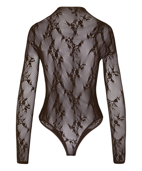 All Over Lace Body, Brown