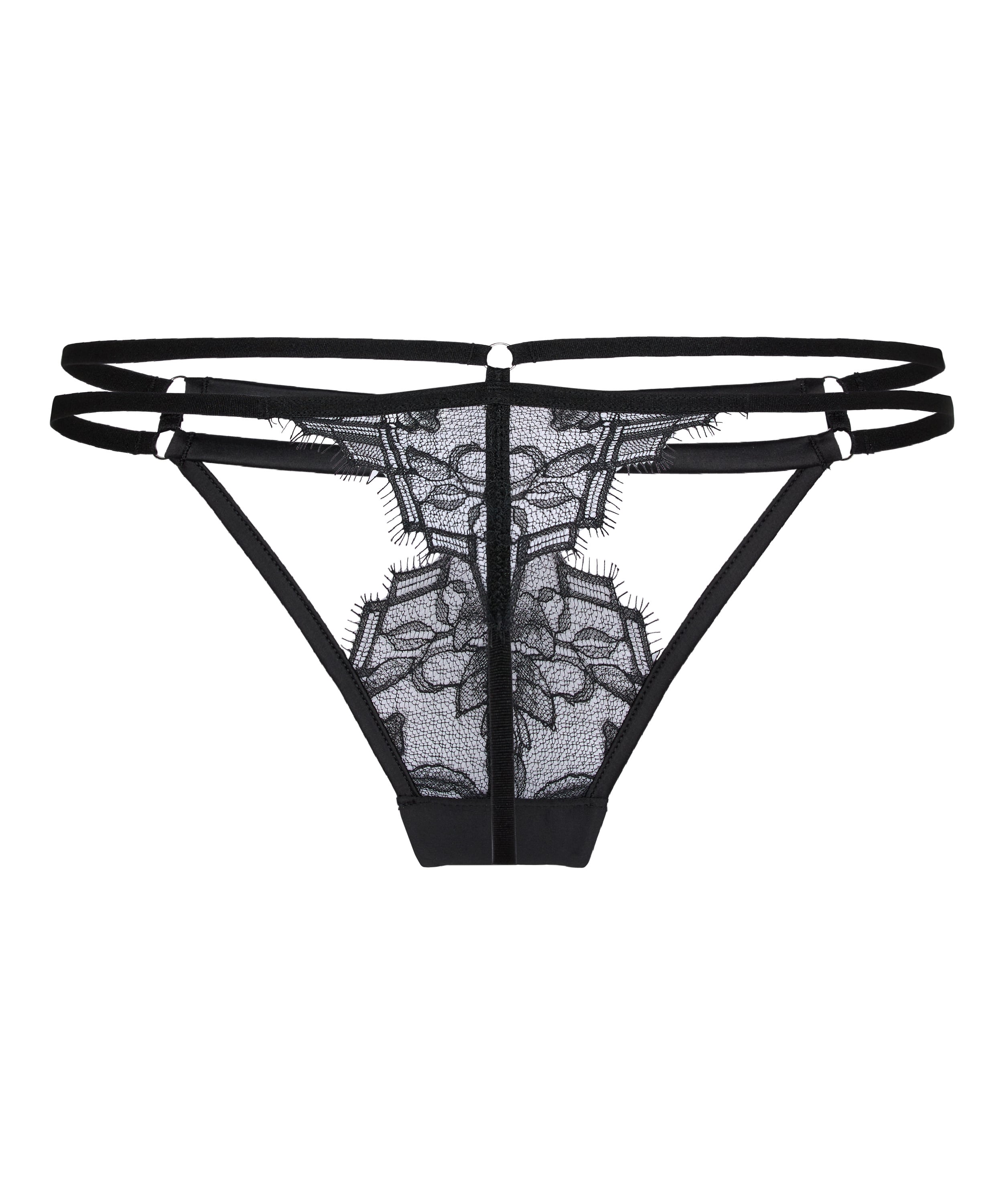 Highleg Thong Bea, Black, main