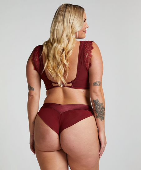 Zoe Non-Padded Underwired Longline Bra, Red