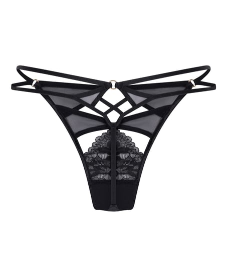 Amel Highleg Thong , Black