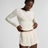 Short Satin Minimal, White