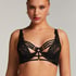 Iggy Half-Padded Underwired Longline Bra, Black