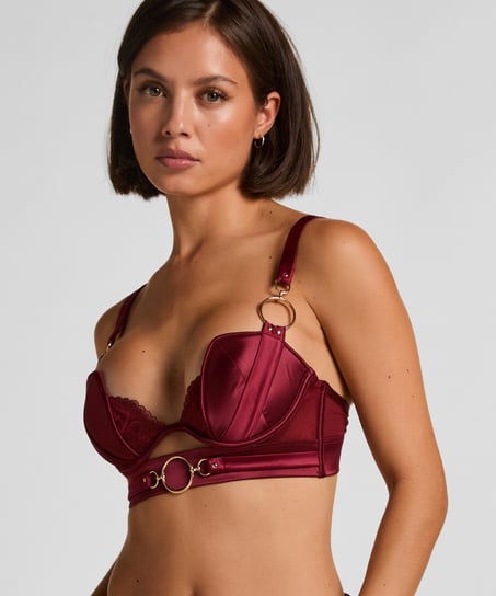 Marjolein Padded Underwired Longline Bra, Red