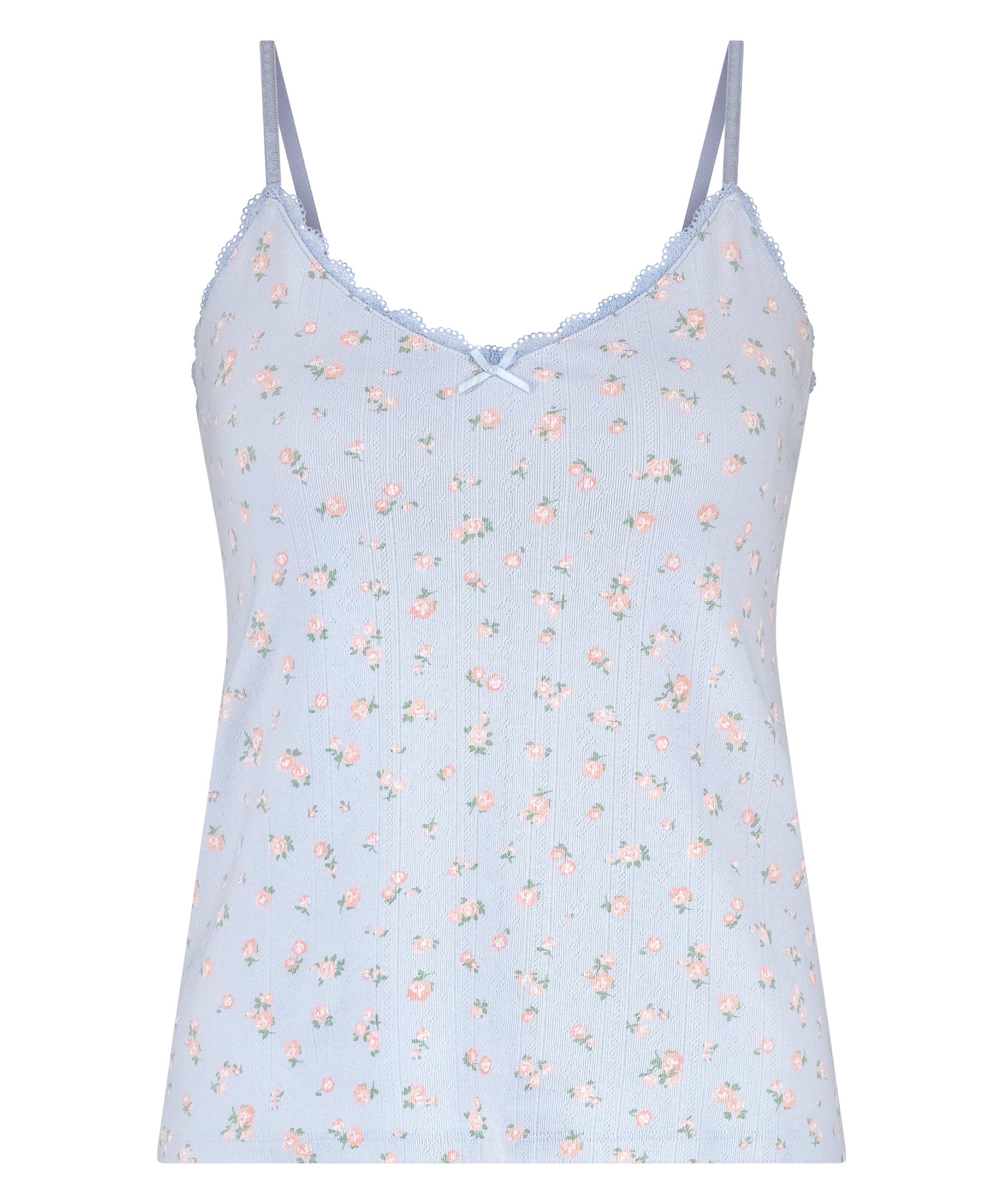 Cami Lace Top Pointelle, Blue, main
