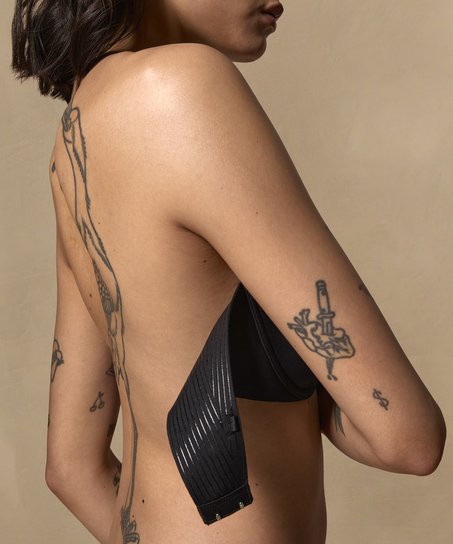 Jane Padded Strapless Underwired Bra, Black