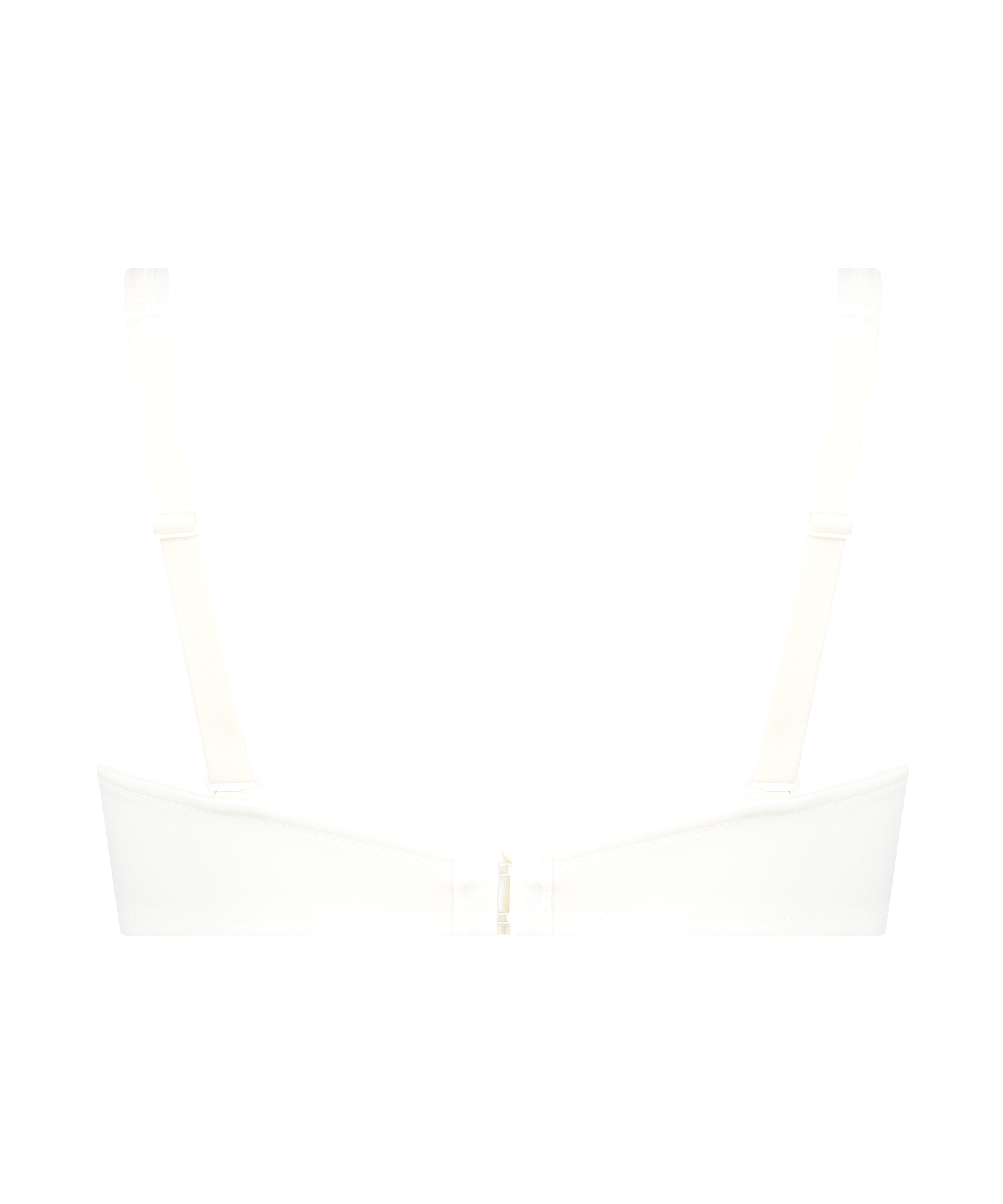 Satin Fleece Non-Padded Underwired Bra, White, main