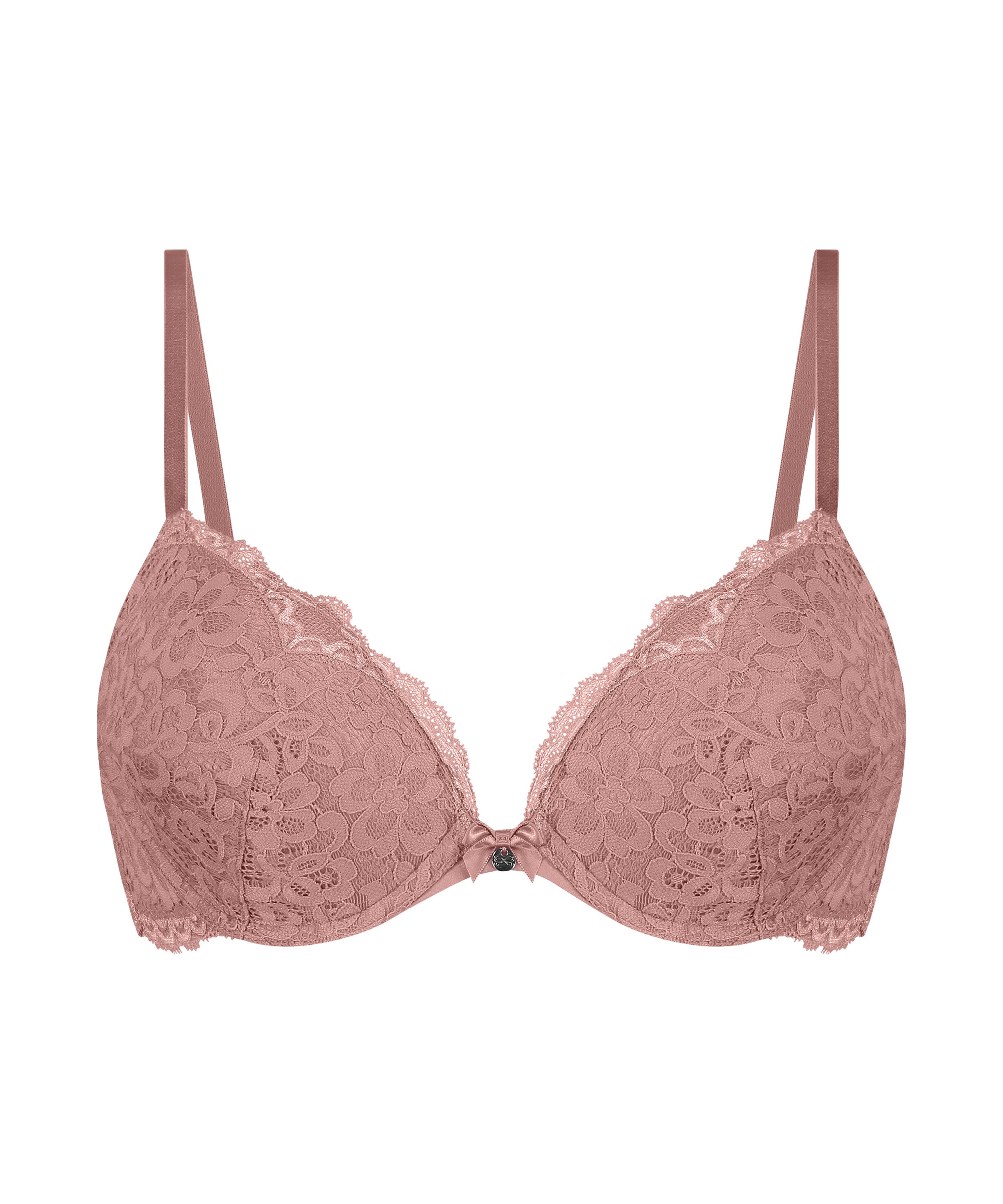 Marine Padded Push-Up Underwired Bra, Pink, main