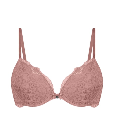Marine Padded Push-Up Underwired Bra, Pink