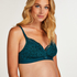 Rose padded nursing bra, Green