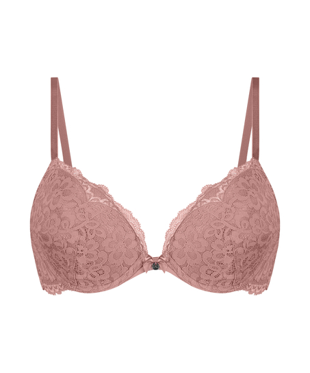 Marine Padded Push-Up Underwired Bra, Pink