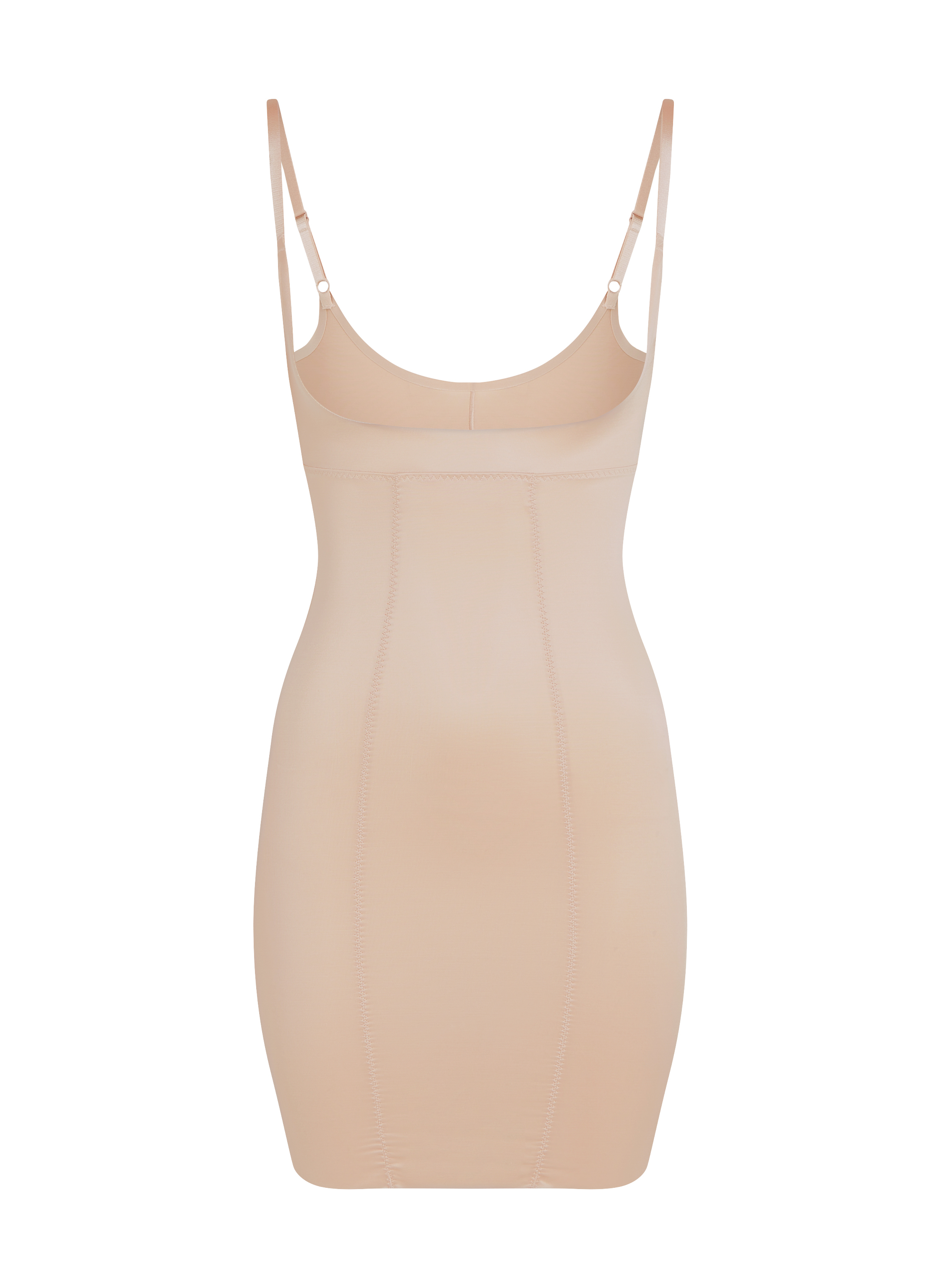 Sculpting scuba dress, Beige, main