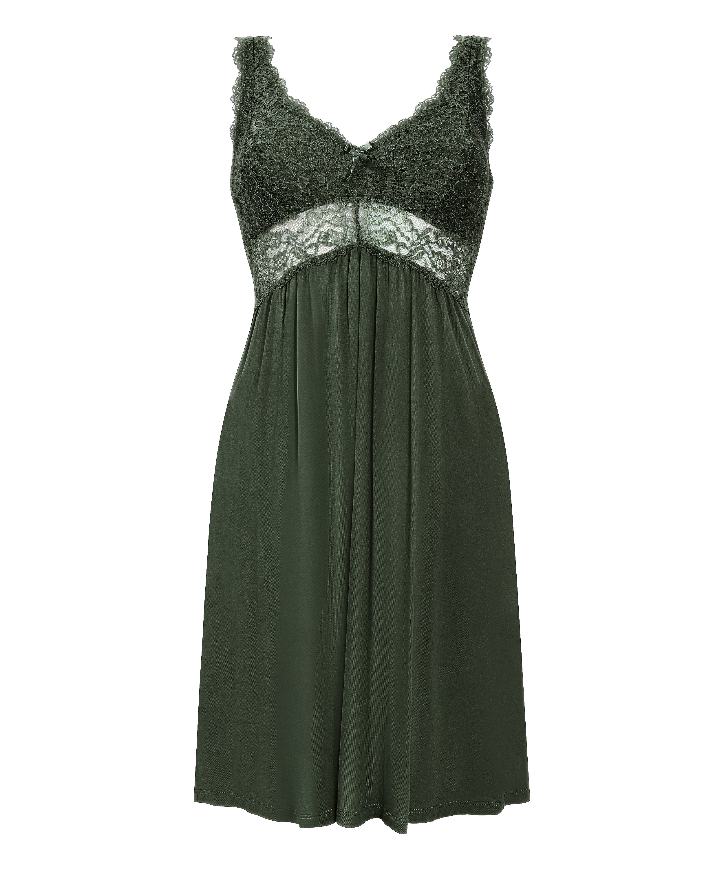 Nora Lace Slip Dress, Green, main
