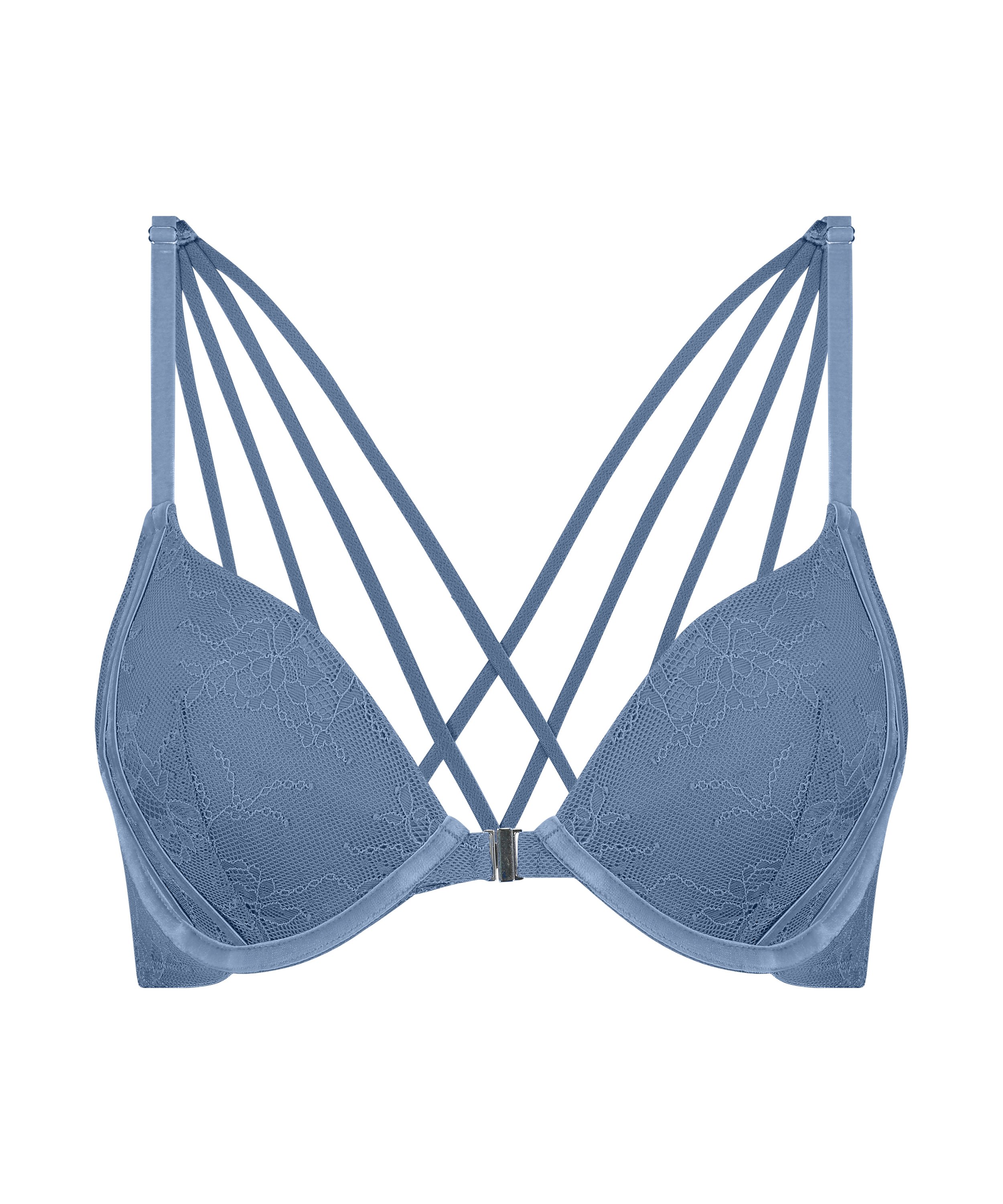 Molly Padded Underwired Push-Up Bra, Blue, main