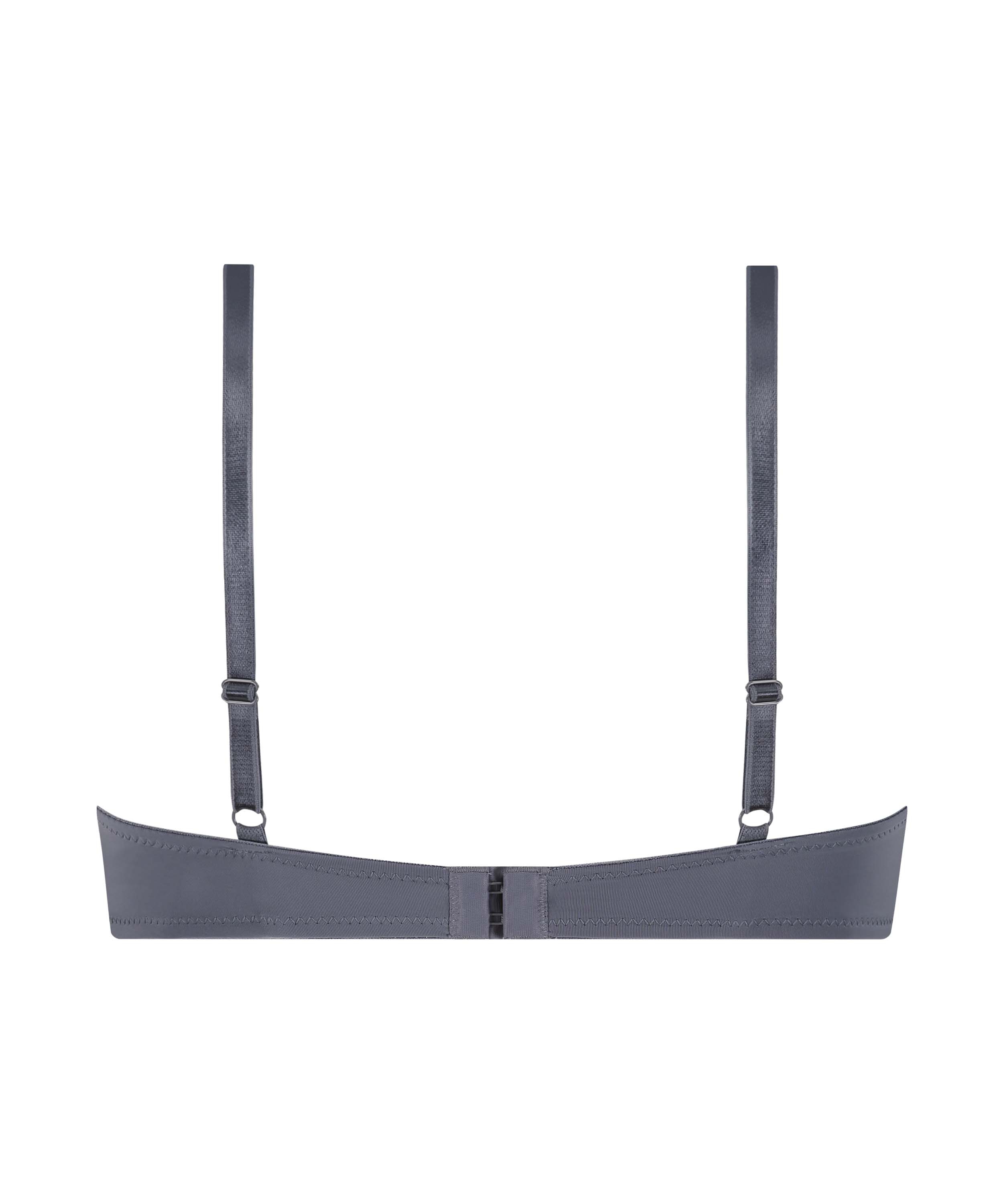 Plunge Padded Underwired Bra, Gray, main