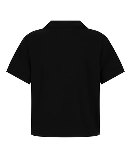 Essential Jersey Short-Sleeved Jacket, Black