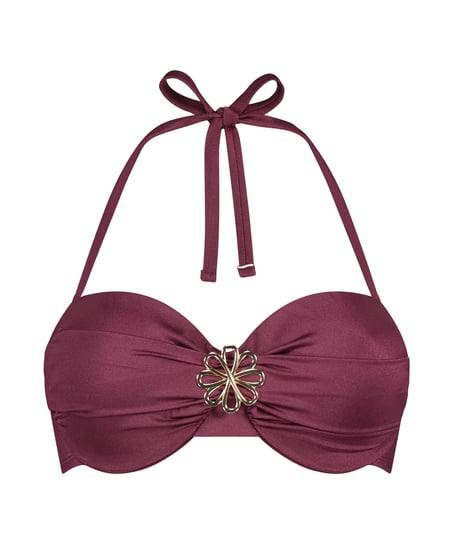 Yucatan Push-Up Bikini Top, Red