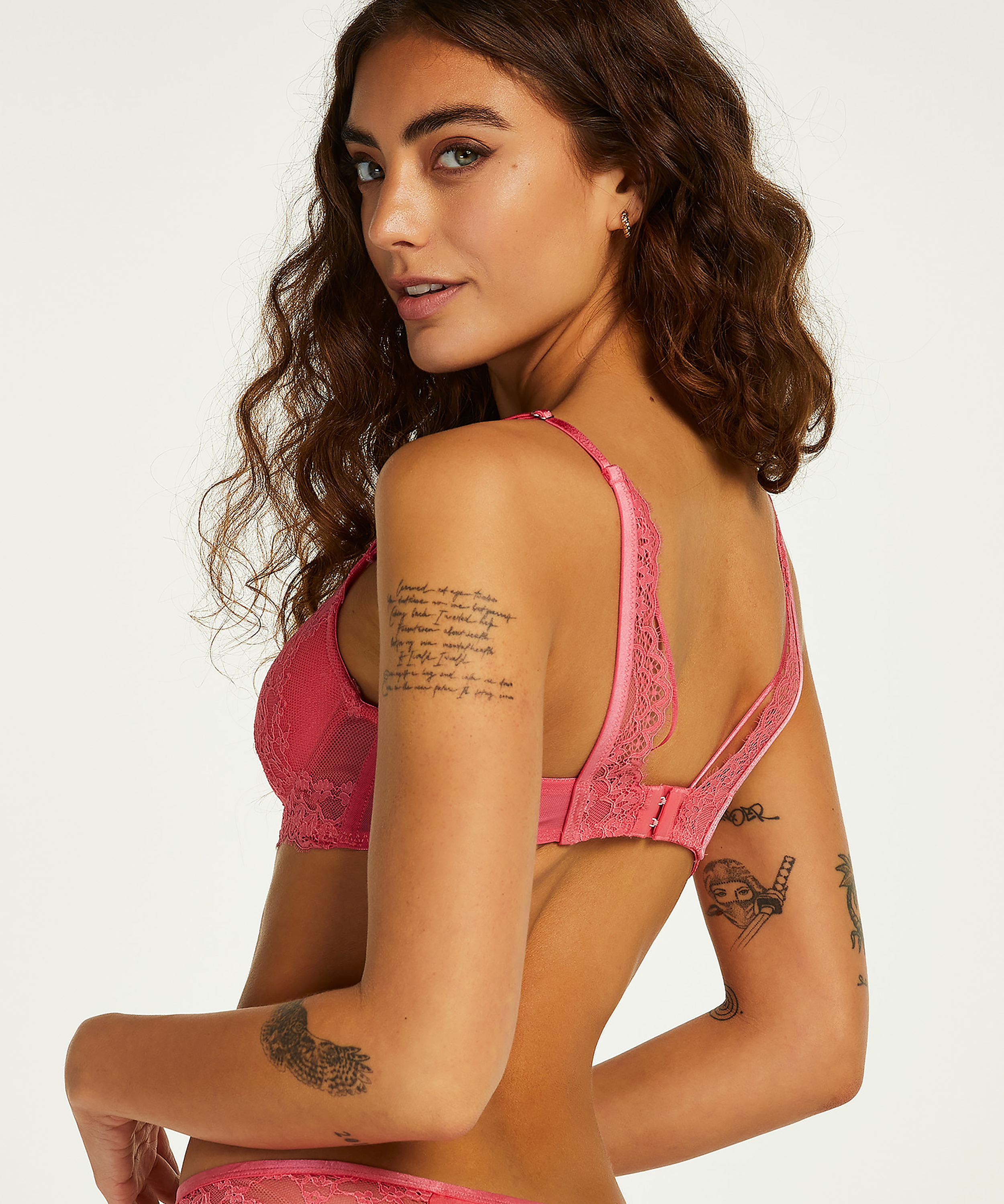 Claire Padded Underwired Bra, Pink, main